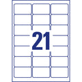 Transparente Etiketten, 63,5x38,1mm, 525 Stück, transparent AVERY ZWECKFORM L7782-25 ZWECKFORM L7782-25   525St
