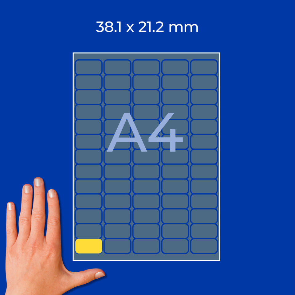 Etiketten farbig ablösbar, 38x21,2mm, 1300 Stück, gelb AVERY ZWECKFORM L4793-20 ZWECKFORM L4793-20  1300St