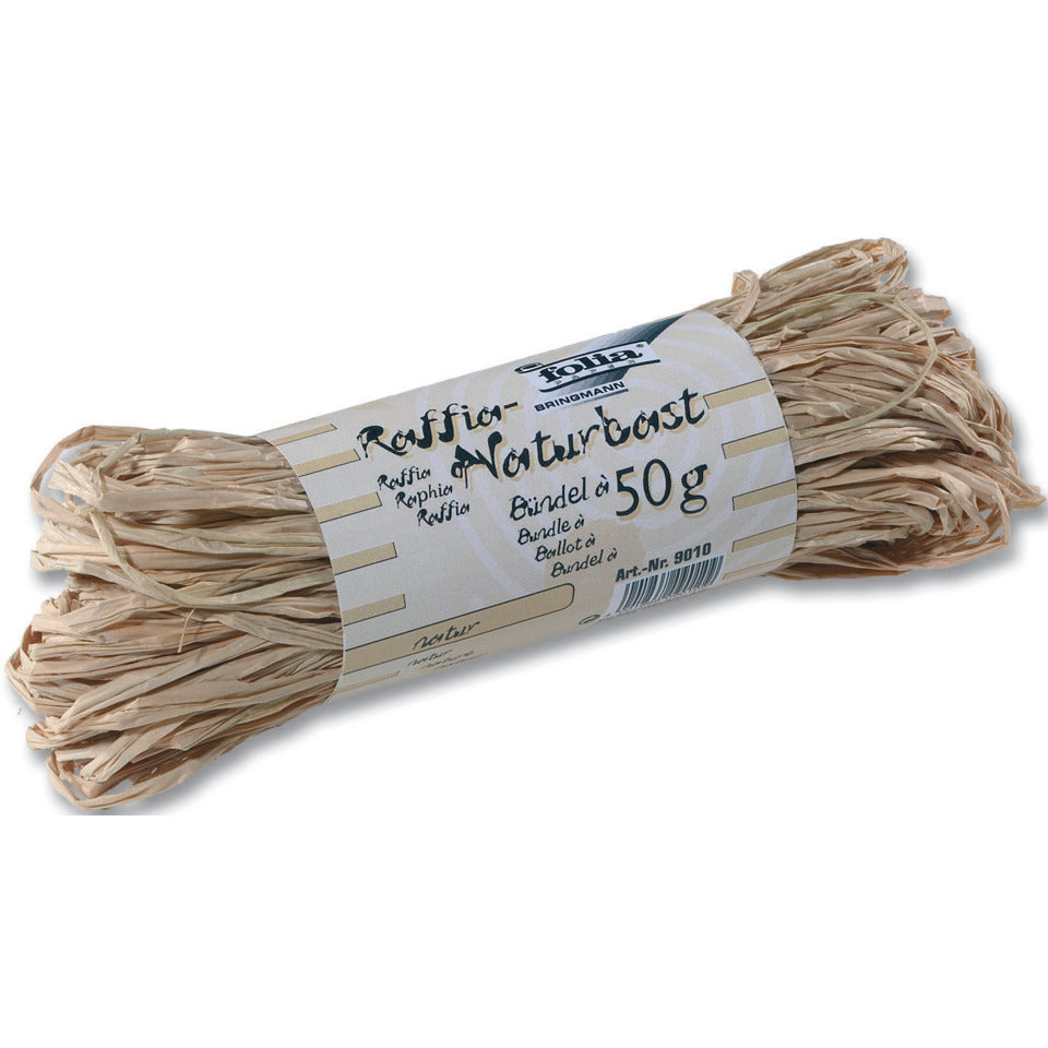 Bast Raffia matt, 50g, natur FOLIA 9010 FOLIA 9010 50g  Naturbast