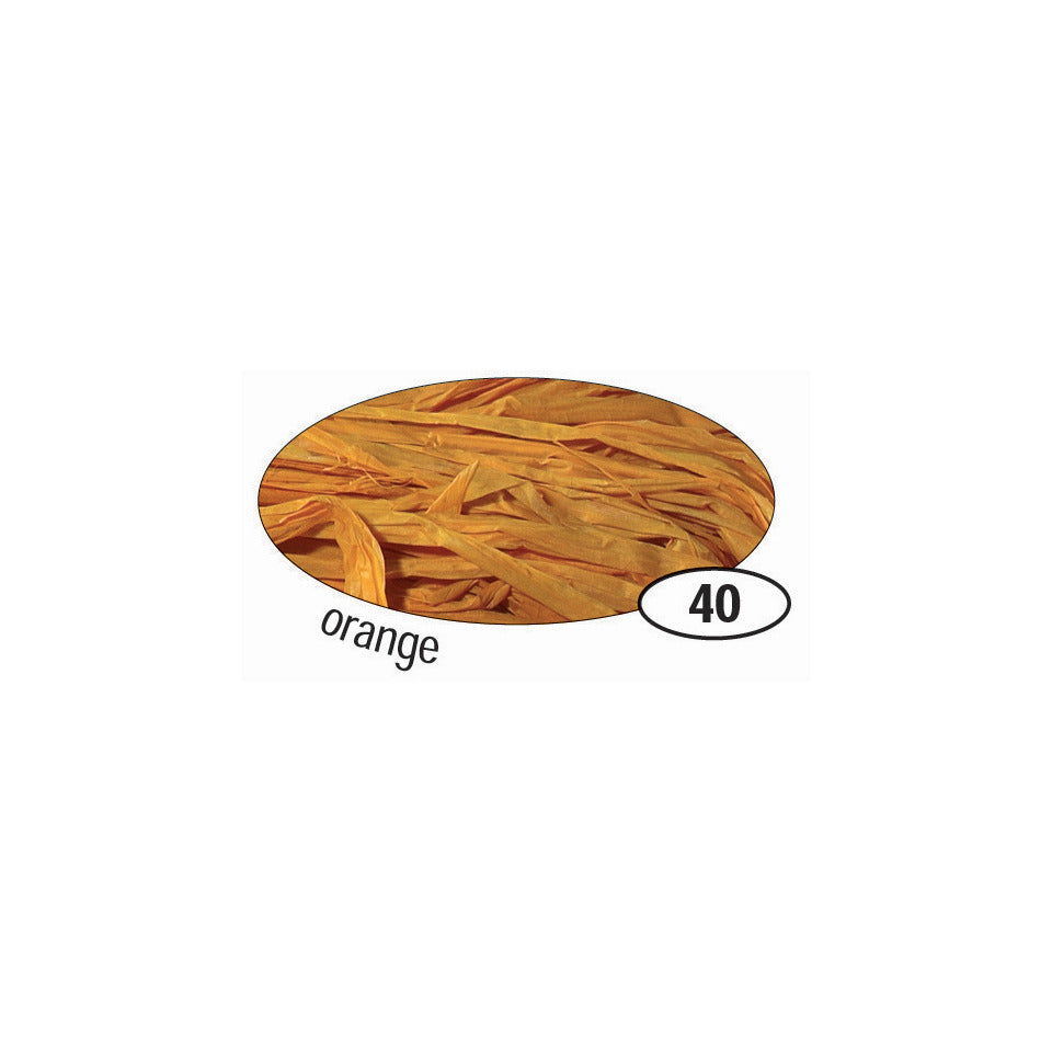 Bast Raffia matt, 50g, orange FOLIA 9040 FOLIA 9040 50g  Naturbast
