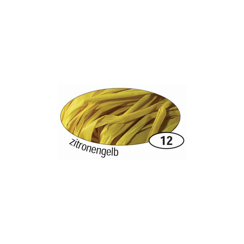 Bast Raffia matt, 50g, zitronengelb FOLIA 9012 FOLIA 9012 50g  Naturbast