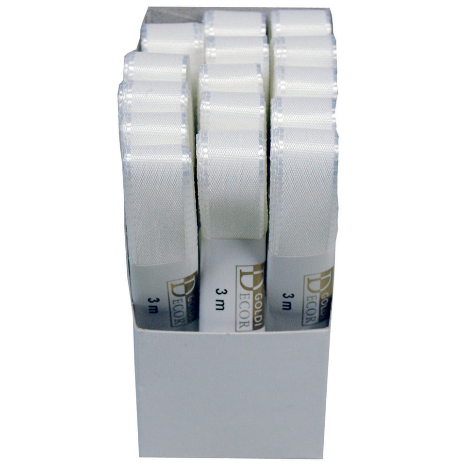 Taftband Taft, 15mmx3m, weiß GOLDINA 1445015011503 144515011503