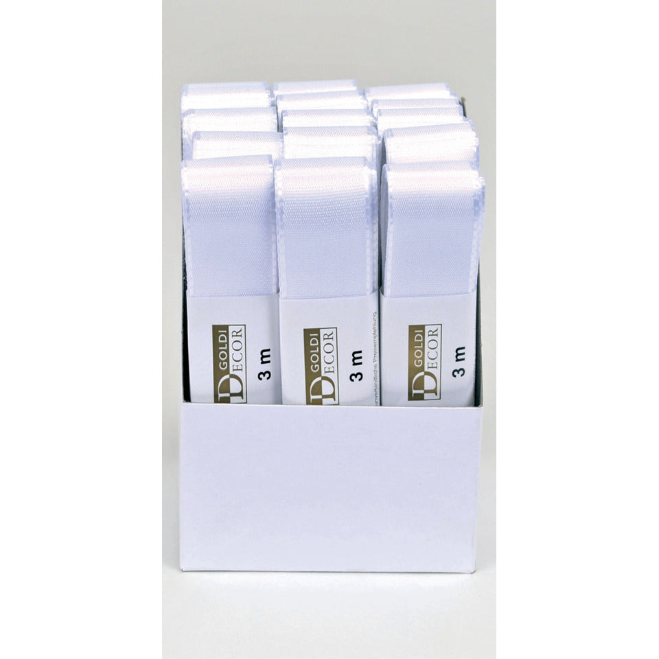 Taftband, 25mmx3m, weiß GOLDINA 1445025011503 144525011503