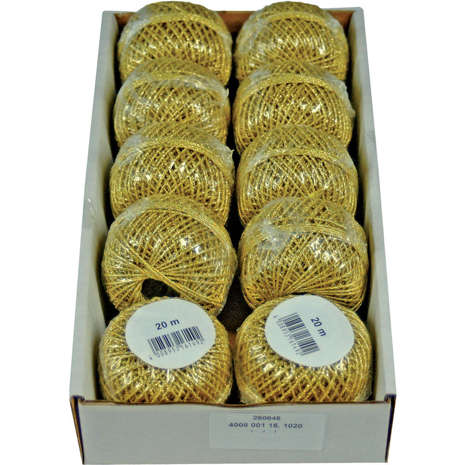 Cordonettkordel, 1mmx20m, gold GOLDINA 4008 001015 1020/ 40080010151020 mittel