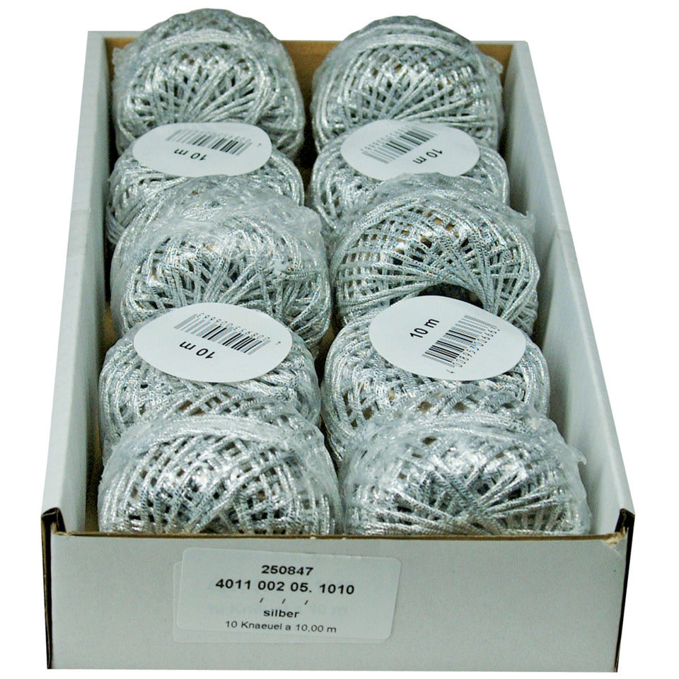 Cordonettkordel, 2mmx10m, silber GOLDINA 4011 002005 1010/ 40110020051010 dick