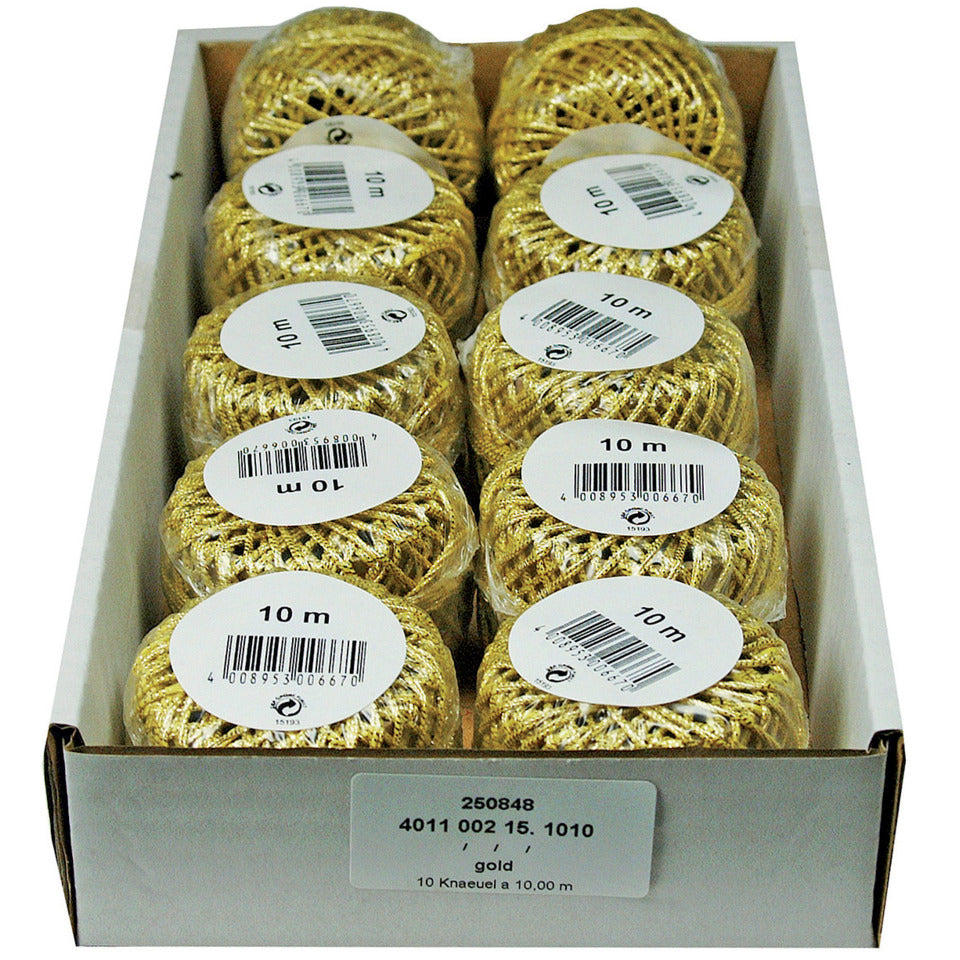 Cordonettkordel, 2mmx10m, gold GOLDINA 4011 002015 1010/ 40110020151010 dick
