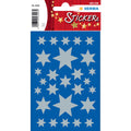 Sticker Sterne 6-zackig, silber, 81 Stück HERMA 3928 HERMA 3928 Weihnachten 81 Stück