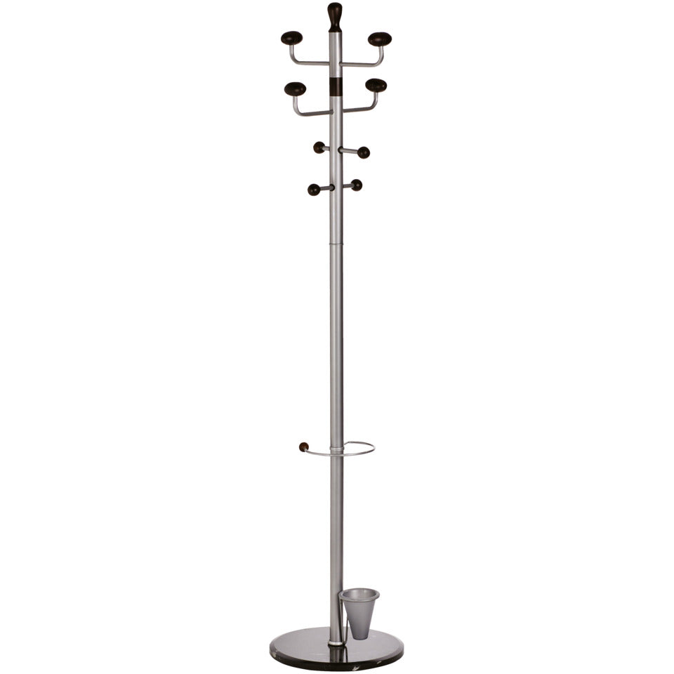 Garderobenständer, pulverbeschichtetes Metall, 180 cm, Ø 38, silber ALCO 2801