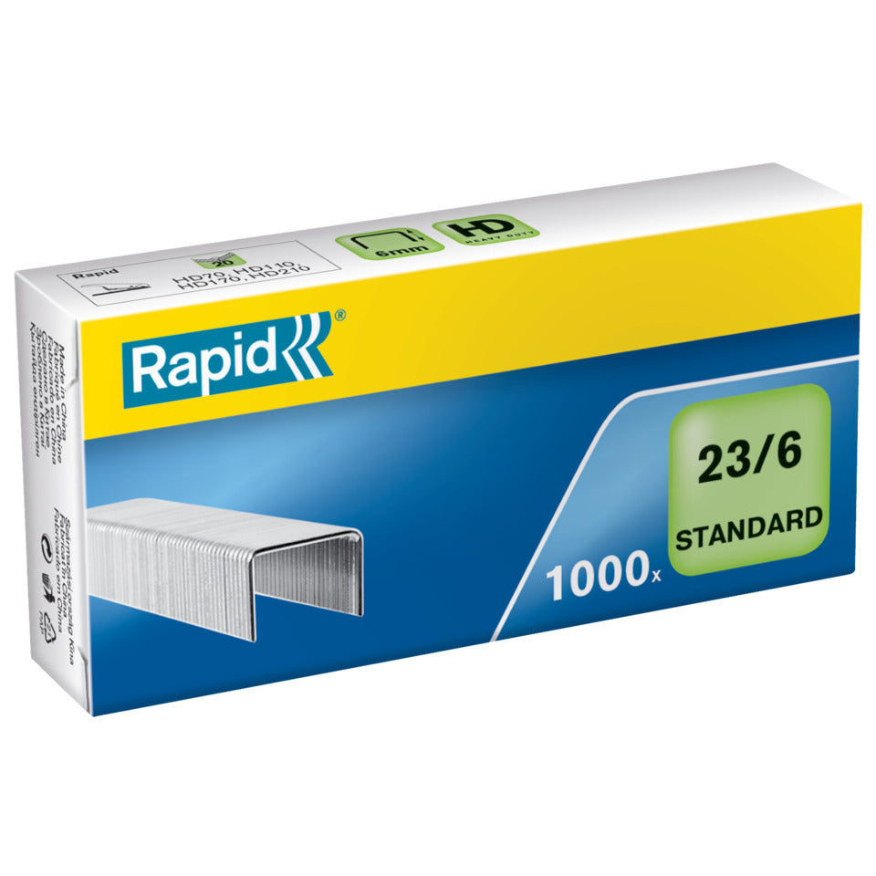 Heftklammern 23/6mm Standard, verzinkt, 1000 Stück RAPID 24869100 RAPID 24869100  1000St