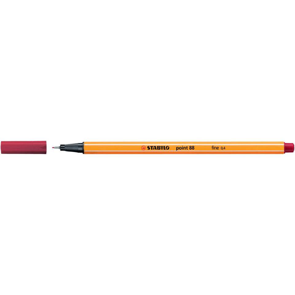 Fineliner point 88®, 0,4 mm, dunkelrot STABILO 88/50