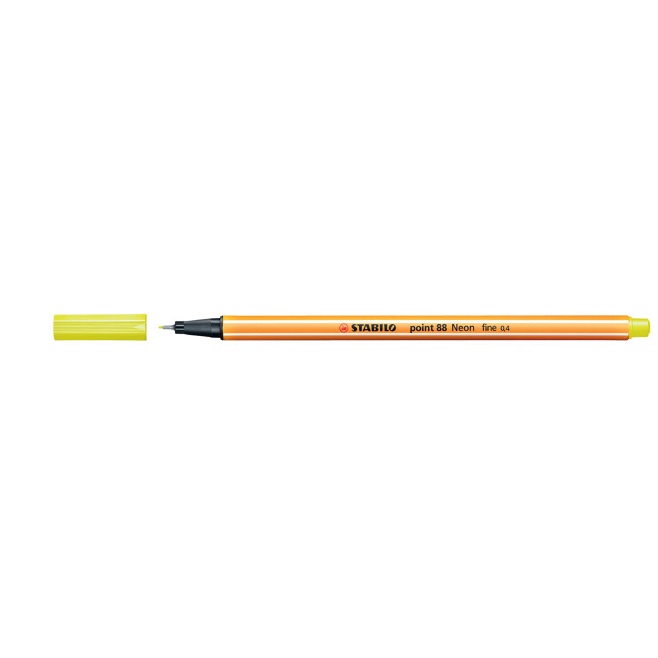 Fineliner point 88®, 0,4 mm, neongelb STABILO 88/024