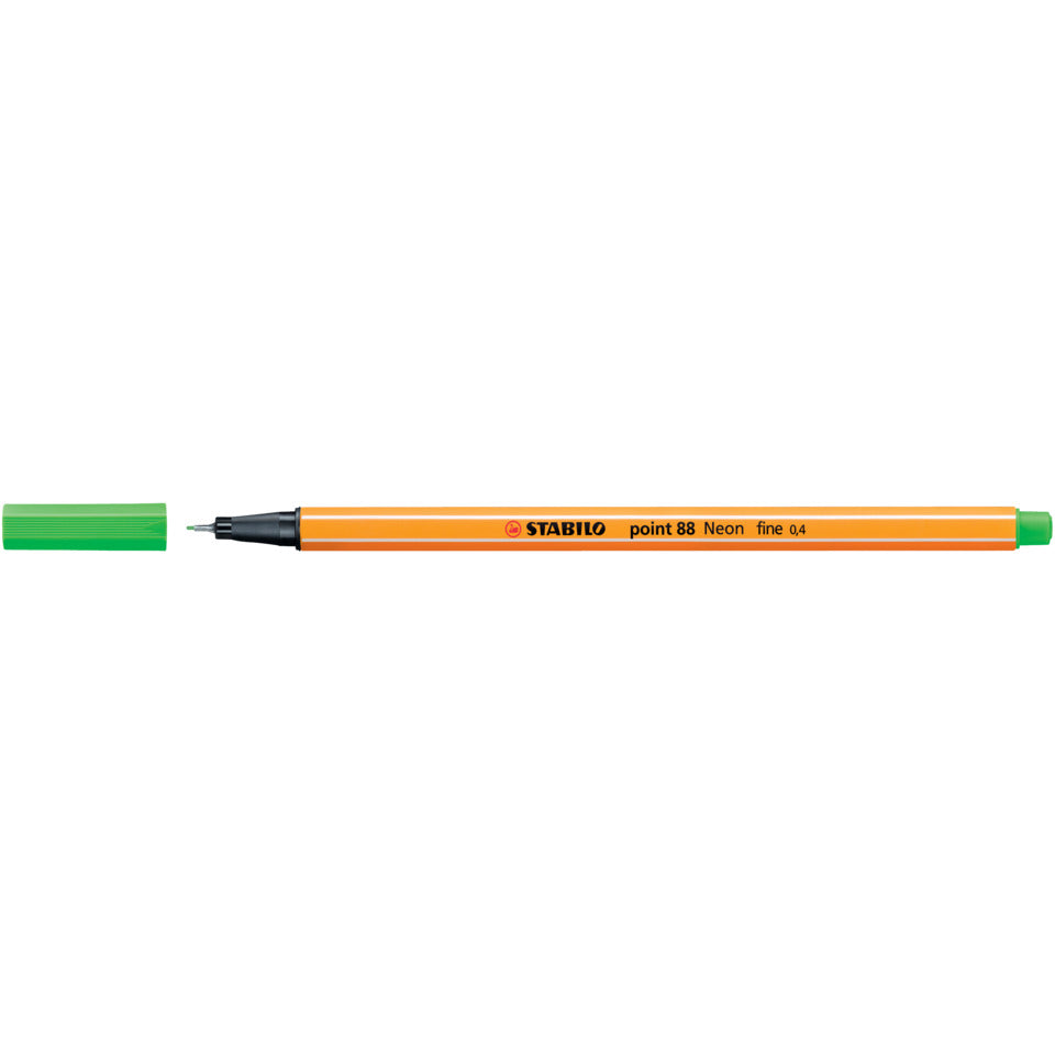 Fineliner point 88®, 0,4 mm, neongrün STABILO 88/033