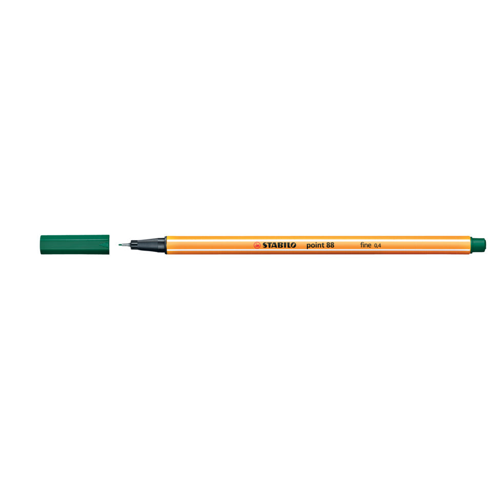 Fineliner point 88®, 0,4 mm, tannengrün STABILO 88/53