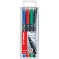 Folienstift OHPen universal, 0,7 mm, permanent, Etui mit 4 Stiften STABILO 842/4 STABILO  842/4 permanent