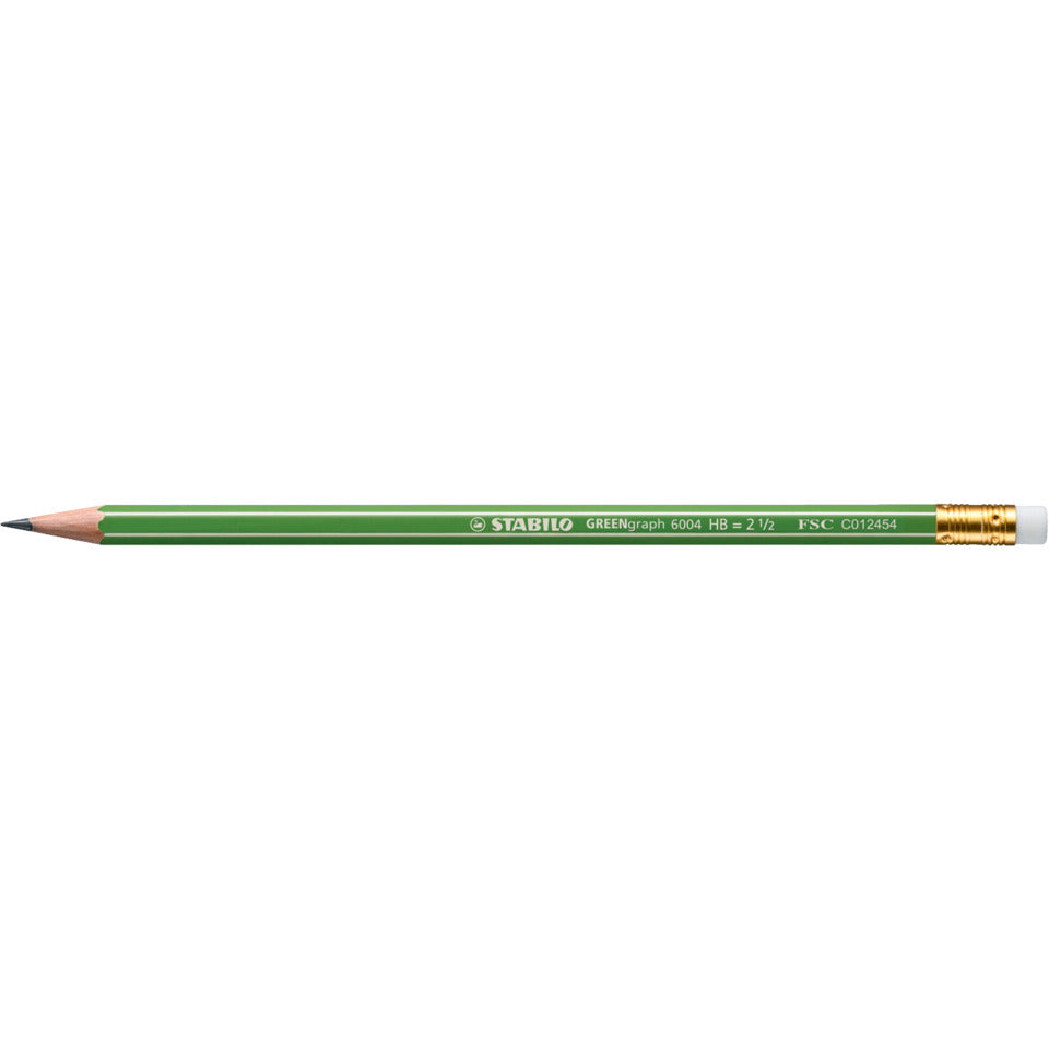 Bleistift mit Radierer GREENgraph® HB STABILO 6004/HB STABILO 6004HB m. Radierer