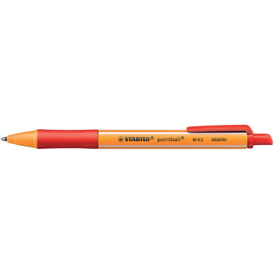 Kugelschreiber pointball®, Druckmechanik, 0,5 mm, rot STABILO 6030/40 STABILO 6030/40 0,5mm