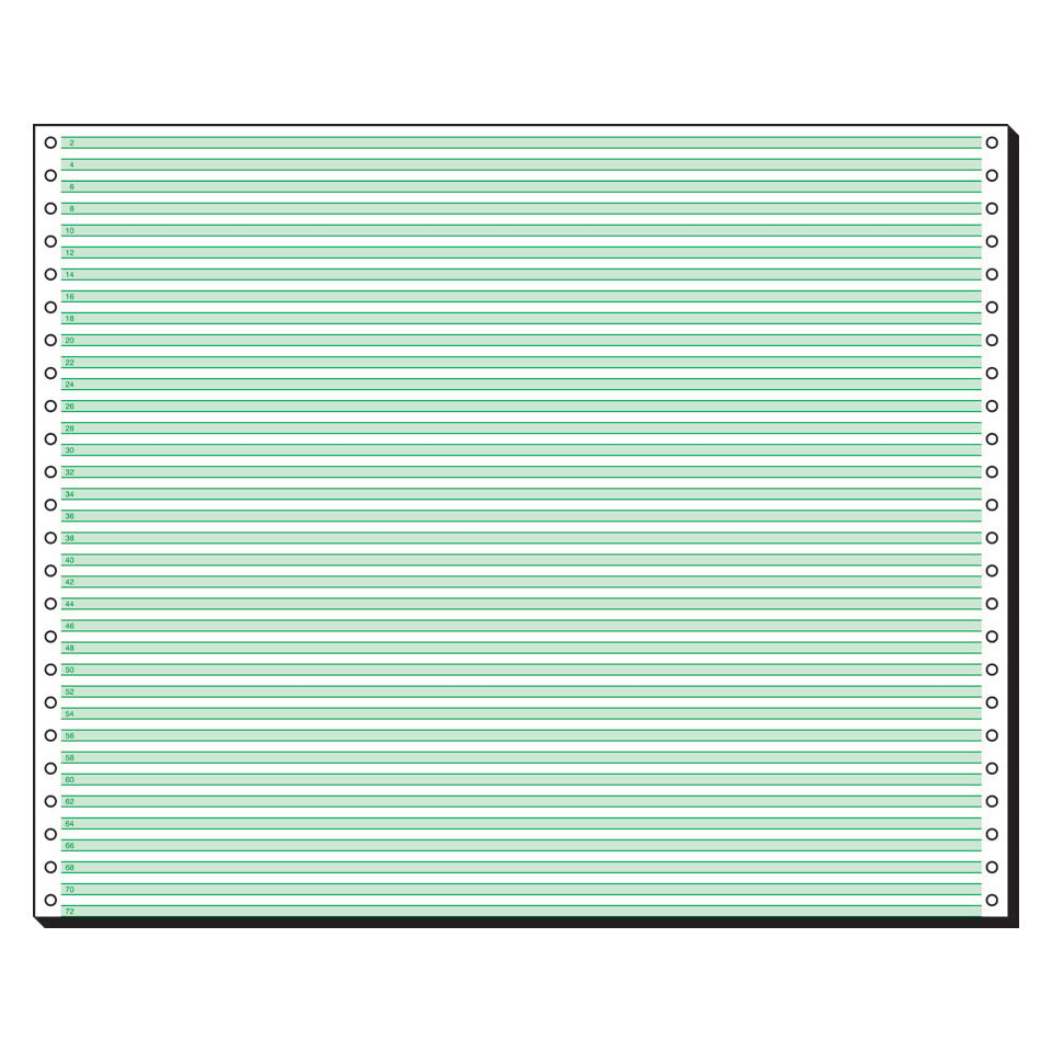 Endlospapier, 12"x375 mm (A3 quer), 1fach, 60g/m², grüne Lesestreifen 1/6", 2000 Blatt SIGEL 12371 SIGEL 12371 1-fach 60g 2000BL