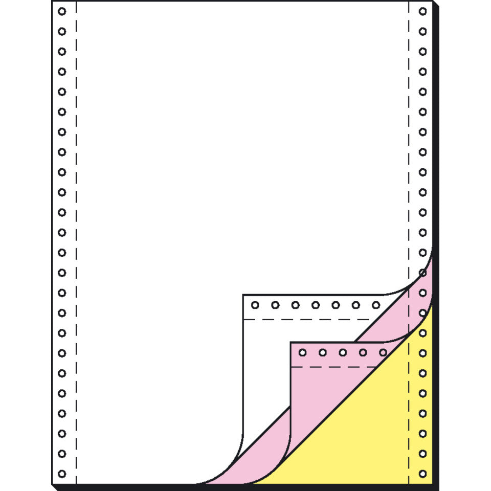 Computerpapier, A4, 3-fach, 60g/m², 600 Blatt, blanko, weiß/rosa-gelb SIGEL 33243 SIGEL 33243 3-fach 600BL