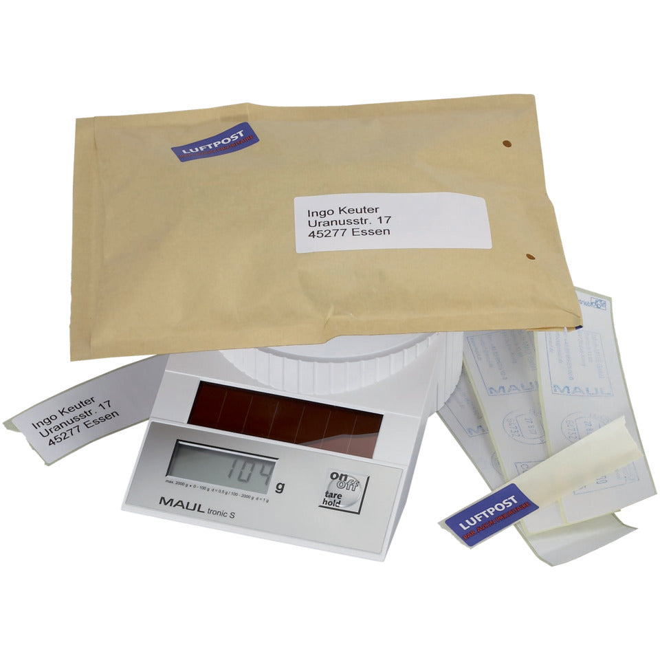 Briefwaage MAULtronic S, 2kg, weiß MAUL 15120 02 MAUL 15120 02  2000g