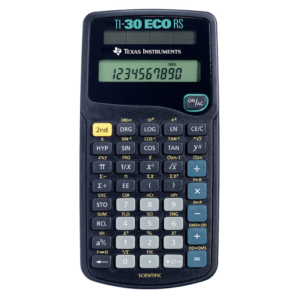Schulrechner TI-30 ECO RS, 79x153x18mm TEXAS INSTRUMENTS TI-30ECO RS TEXAS 754727 79x153x18mm