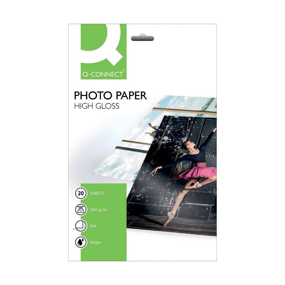 Inkjet Fotopapier, A4, 260g/m², 20 Blatt Q-CONNECT KF02163 Q-CONNECT KF02163 260g