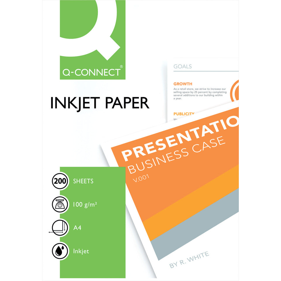 Inkjet Fotopapier, A4, 100g/m², 200 Blatt Q-CONNECT KF01553 Q-CONNECT KF01553 100g