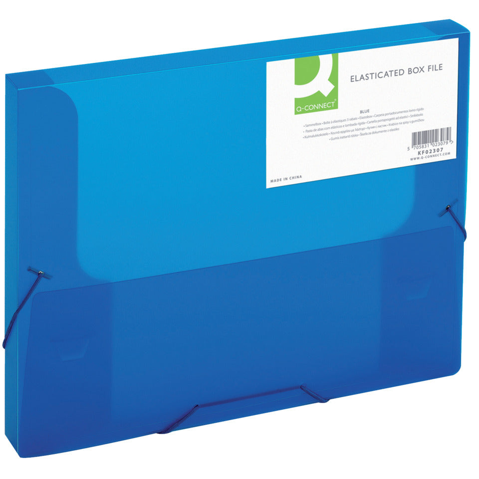 Heftbox, A4, 25mm, transluzent blau Q-CONNECT KF02307 Q-CONNECT KF02307 25mm