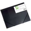 Gummizugmappe, A4, transparent schwarz Q-CONNECT KF02314