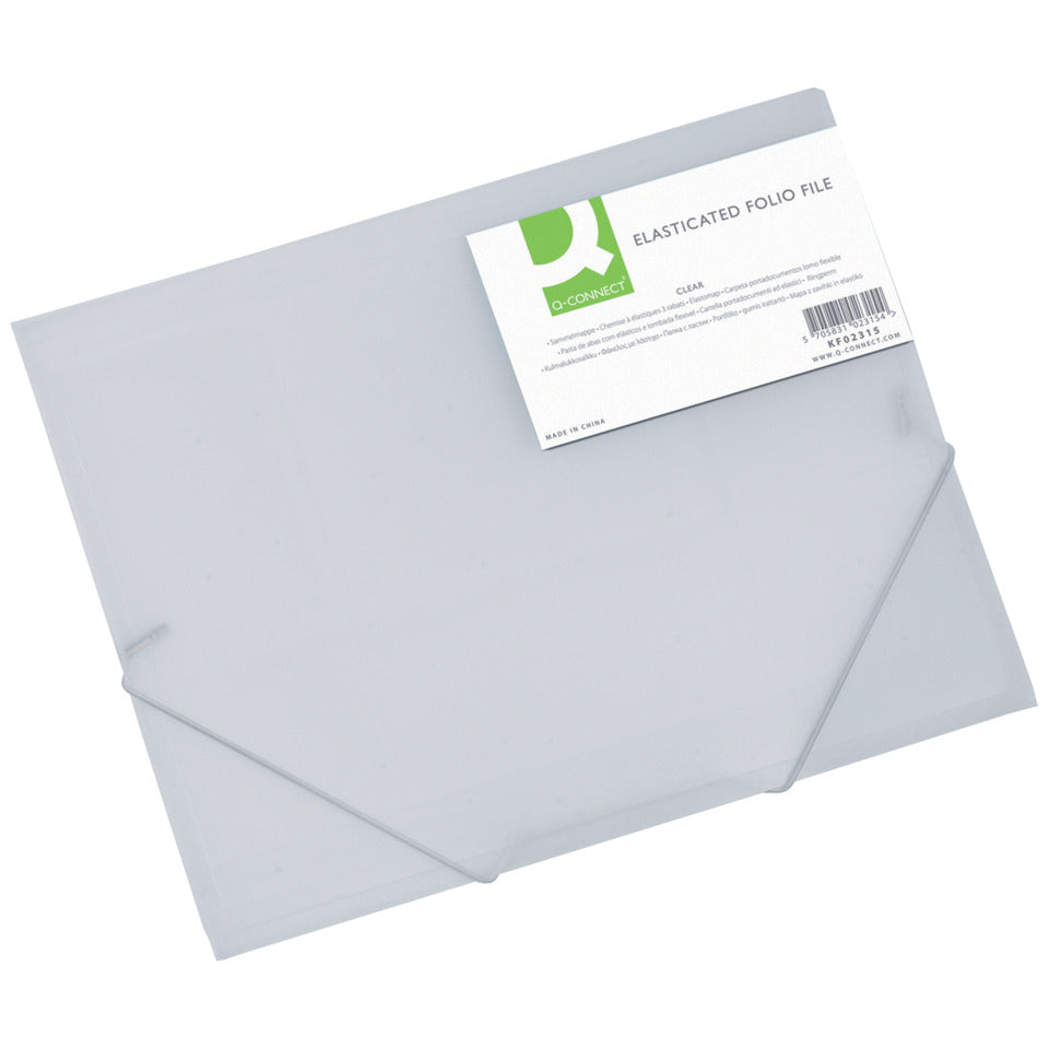 Gummizugmappe, A4, transparent Q-CONNECT KF02315