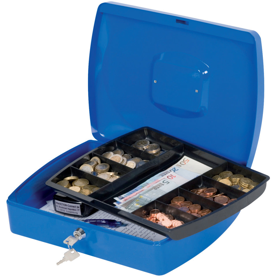 Geldkassette, Gr. 4, blau Q-CONNECT KF02625 Q-CONNECT KF02625/145403X