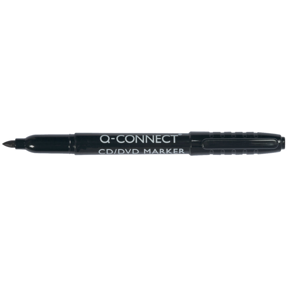 CD-Marker F, 1mm, Rundspitze, schwarz Q-CONNECT KF02300 Q-CONNECT KF02300 1mm