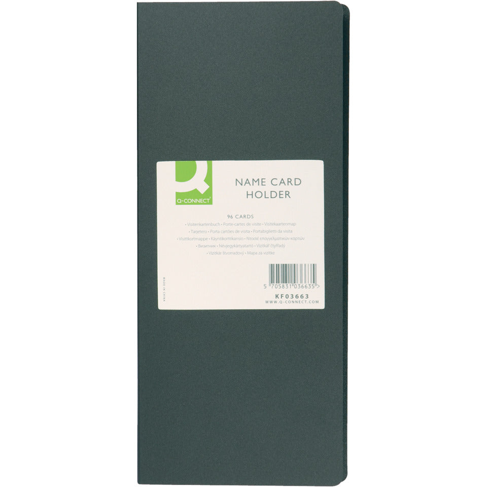 Visitenkartenbuch, 11x26 cm, schwarz Q-CONNECT KF03663 Q-CONNECT KF03663  f. 96 Karten