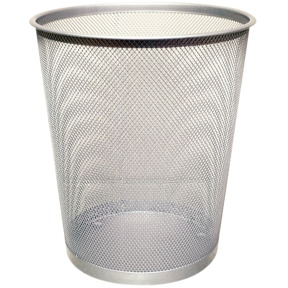 Papierkorb, 19l, metallic silber Q-CONNECT KF00849 Q-CONNECT KF00849 Rund 19lt