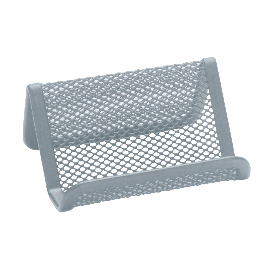 Visitenkarten-Aufsteller, 11x7,5x5 cm, metallic silber Q-CONNECT KF04729 Q-CONNECT KF04729  11x7,5x5 cm