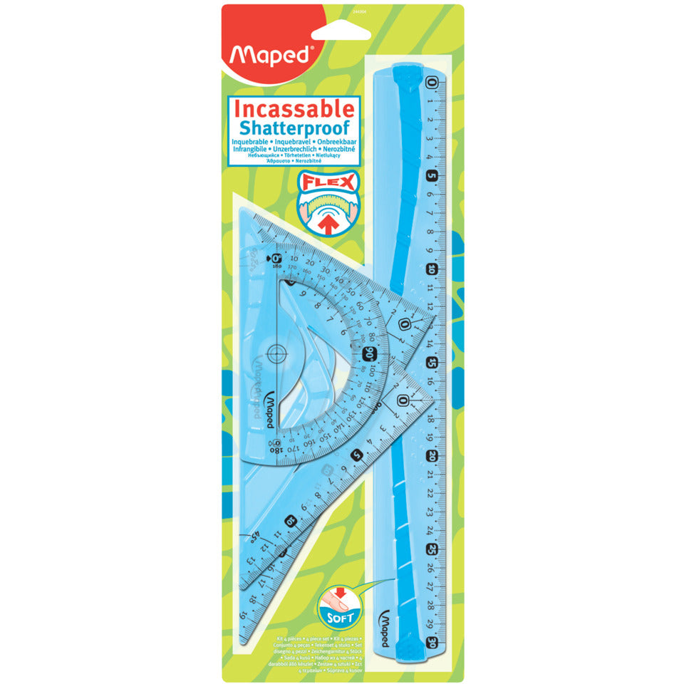 Zeichengarnitur Flex, 4 Stück MAPED M244304 MAPED 244304 Unzerbr.