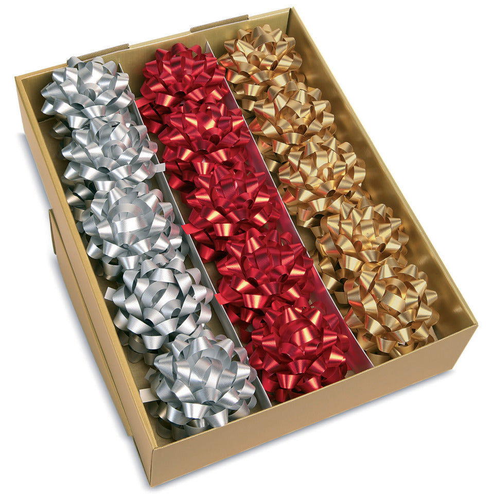 Weihnachten Rosette, Ø8cm, Metallic matt, sortiert  71930-099 719 30-099 D8cm sort.