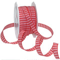 Zierband Karo, 10mmx20m, rot/weiß  6191020-609 619 1020-609   10 mm 20 m