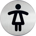 Hinweisschild PICTO "WC Damen", Ø 83 mm, Edelstahl, metallic silber DURABLE 4904 23 DURABLE 4904 23 D83mm