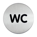 Hinweisschild PICTO "WC", Ø 83 mm, Edelstahl, metallic silber DURABLE 4907 23 DURABLE 4907 23 D83mm