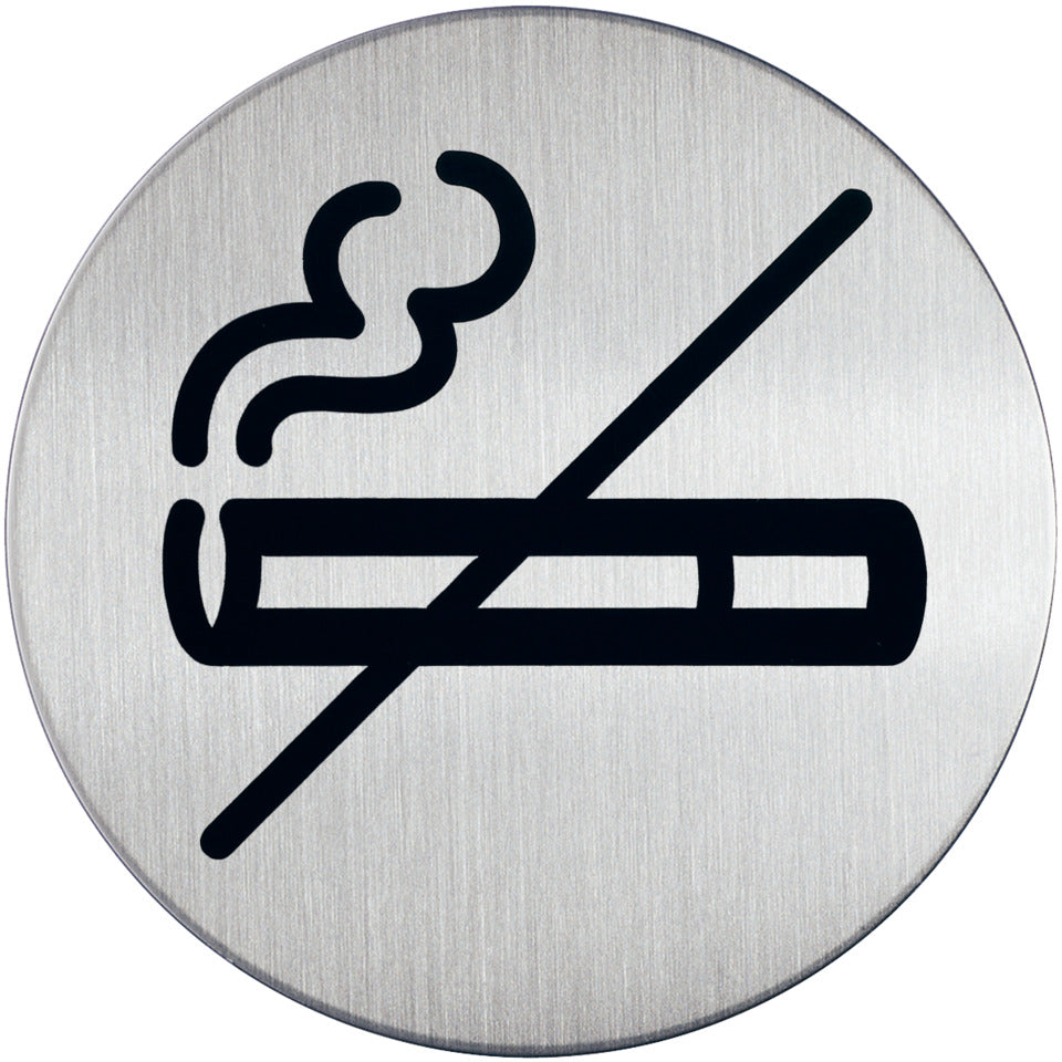 Hinweisschild PICTO "Rauchen NEIN", Ø 83 mm, metallic silber DURABLE 4911 23 DURABLE 4911 23 D83mm
