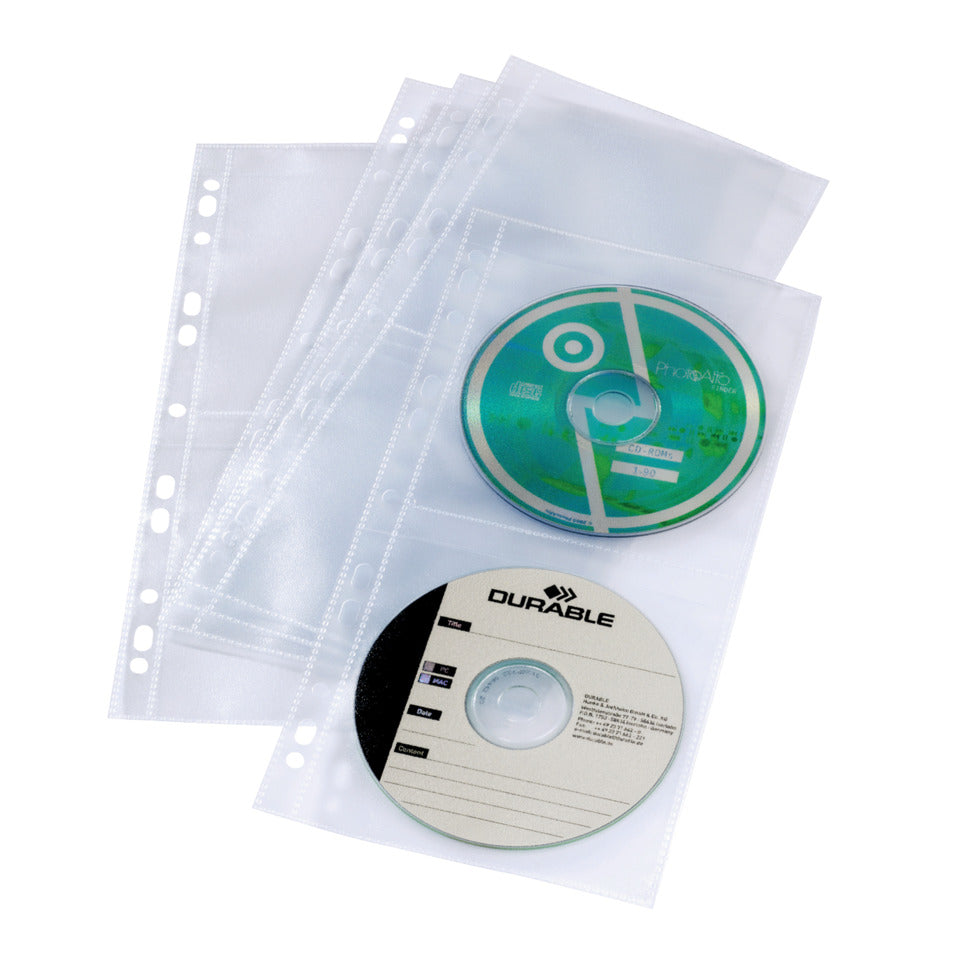 CD-Hülle, A4, 5 Stück, transparent DURABLE 5282 19