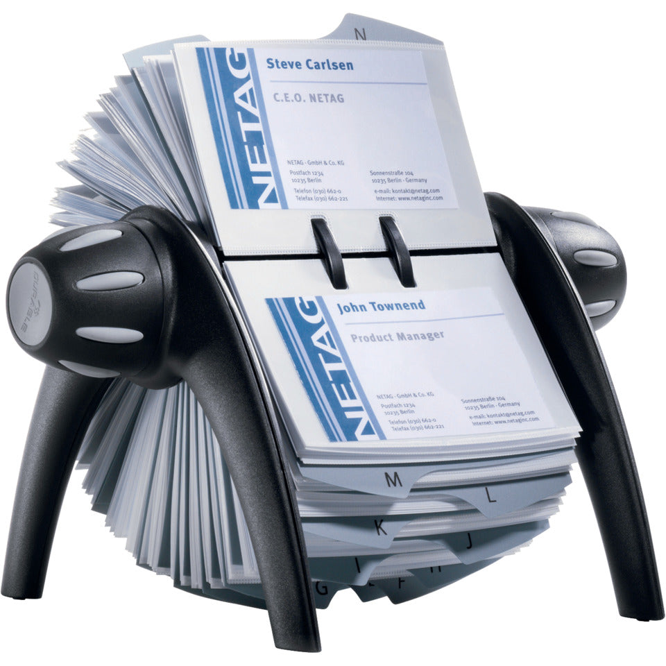 Rollkartei VISIFIX® FLIP, 400 Karten, 104 x 72, 215 x 185 x 120 mm, schwarz DURABLE 2417-01 DURABLE 2417 01 VISIFIX