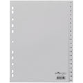 Plastikregister, PP, 1 - 20, grau, DIN A4, 215/230 x 297 mm, 20 Blatt DURABLE 6522 10 DURABLE 6522 10 geprägte Taben