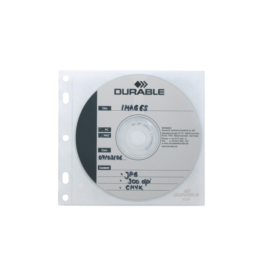 CD-Hülle, 10 Stück, transparent DURABLE 5239 19 DURABLE 5239 19 PP