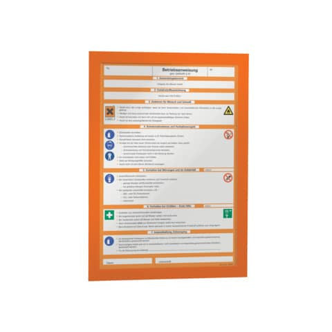 Info-Rahmen DURAFRAME® - A4, 322 x 236 mm, orange, 2er Pack