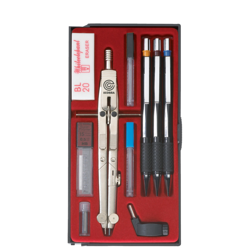 Schnellverstellzirkel Silver Master, Arbeitsbereich bis Ø 370 mm, mattvernickelt ECOBRA 429910 ECOBRA 429910  10tlg.