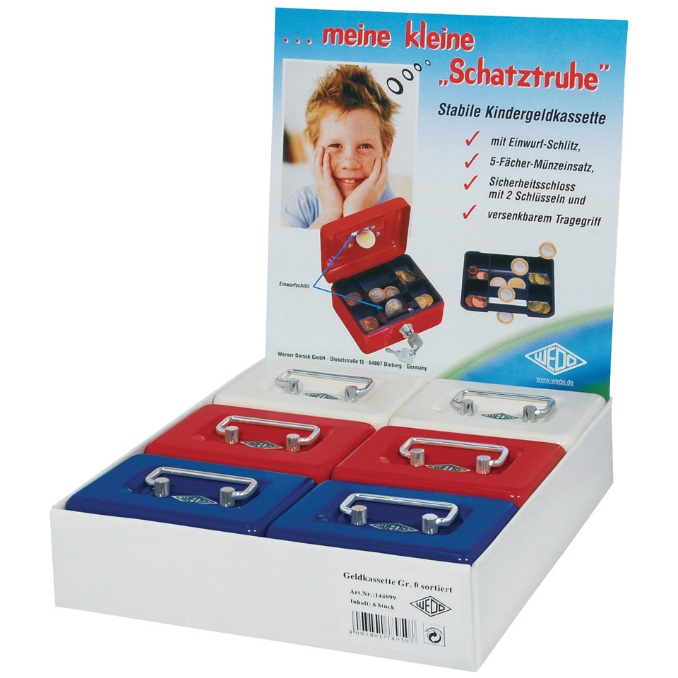 Geldkassette Gr.0, 125x95x63mm, farbig sortiert WEDO 144099 WEDO 144099  125x95x63mm
