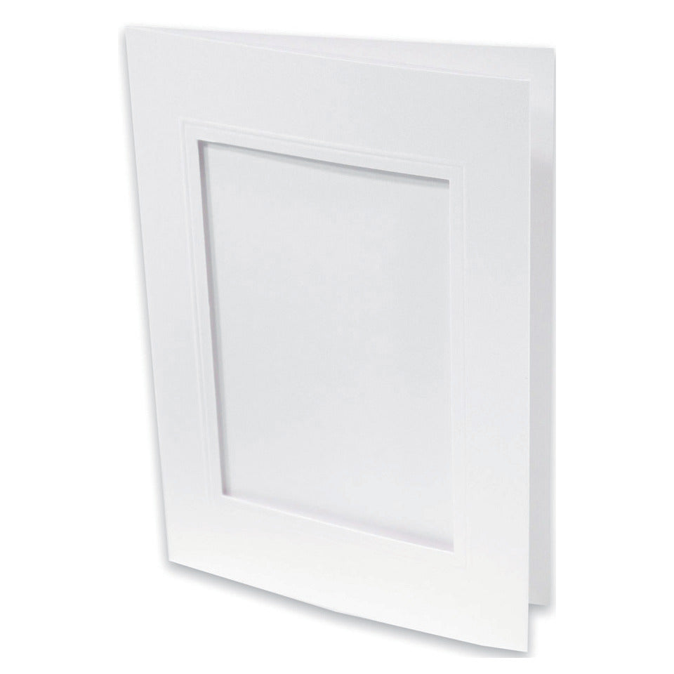 Passepartoutkarte Paperado eckig, B6, 220g/m², marle white RÖSSLER 164033302 RÖSSLER 164033302 eckig 120x169mm met.