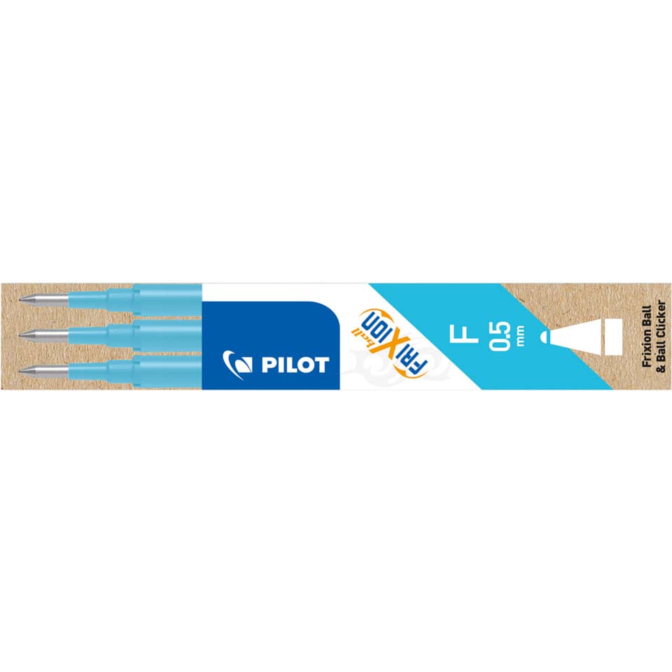 Tintenrollermine FriXion Ball/Clicker, 0,3mm, 3 Stück, hellblau PILOT BLS-FR5-S3-LB PILOT 2276010F BLS-FR5-S3-LB