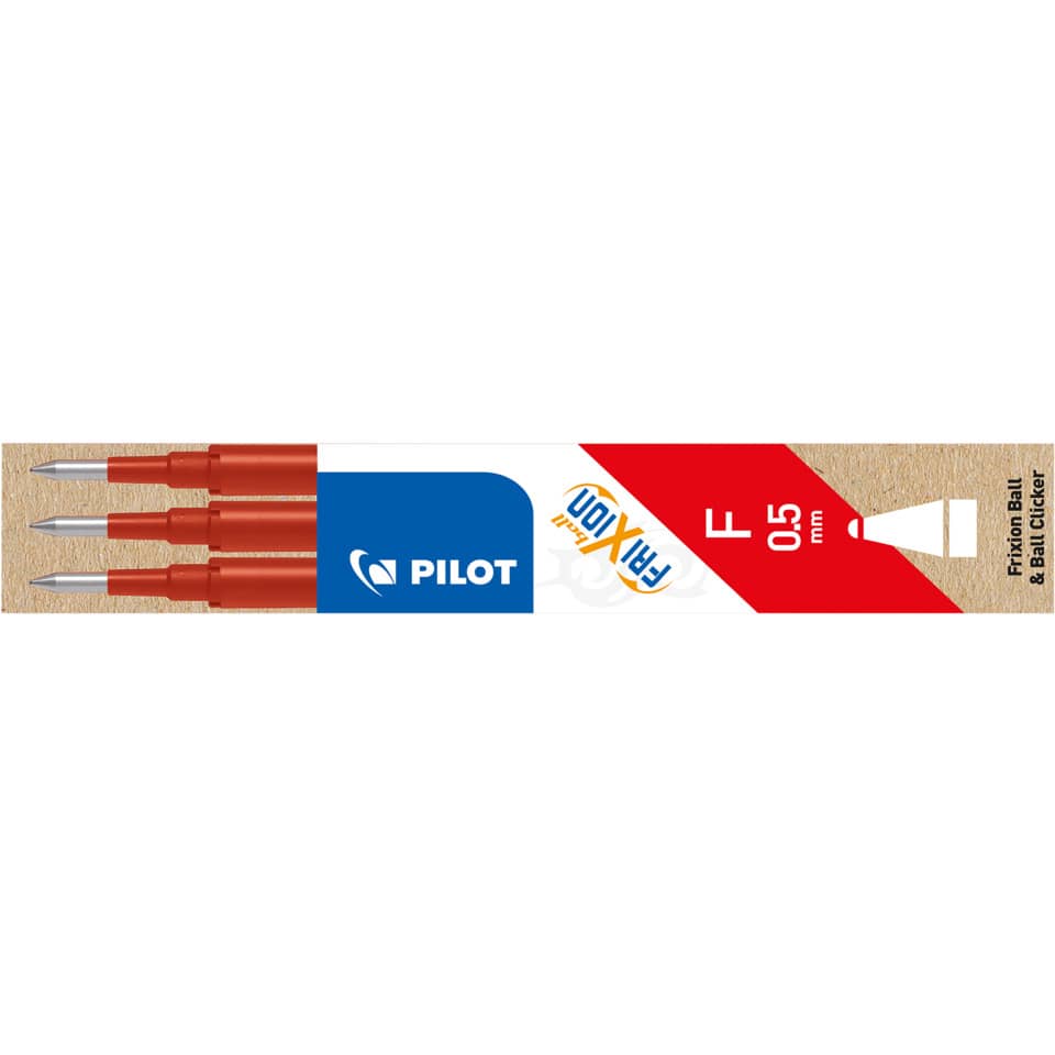 Tintenrollermine FriXion Ball/Clicker, 0,3mm, 3 Stück, rot PILOT BLS-FR5-S3-R PILOT 2276002F BLS-FR5-S3-R